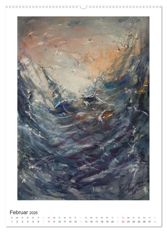 Produktbild: Ein Hauch von Impressionismus &ndash; Aquarelle von Isolde G&auml;nesch (Wandkalender 2026 DIN A2 hoch), CALVENDO Monatskalender