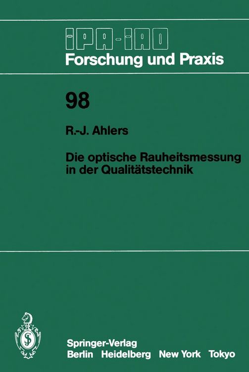 Produktbild: Die optische Rauheitsmessung in der Qualit&auml;tstechnik
