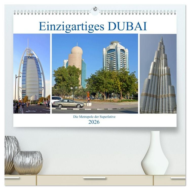 Produktbild: Einzigartiges DUBAI, die Metropole der Superlative (hochwertiger Premium Wandkalender 2026 DIN A2 quer), Kunstdruck in Hochglanz