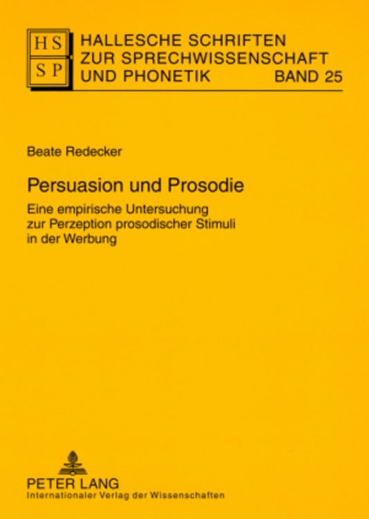 Produktbild: Persuasion und Prosodie