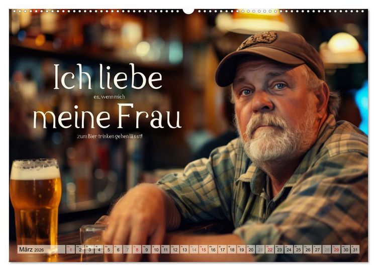 Produktbild: Ich brauch mehr Vitamin Bier (Wandkalender 2026 DIN A2 quer), CALVENDO Monatskalender