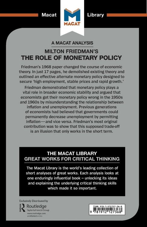 Produktbild: An Analysis of Milton Friedman's The Role of Monetary Policy