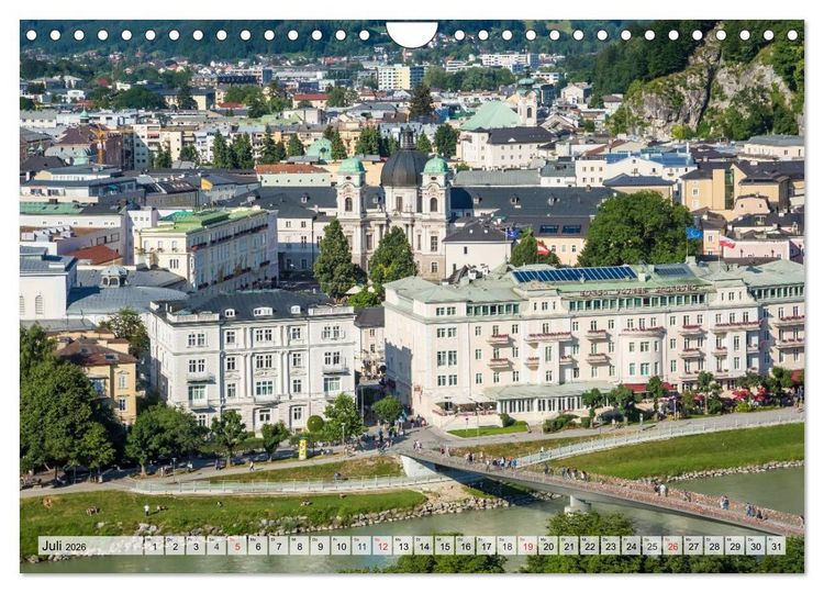 Produktbild: SALZBURG Blicke auf die Mozartstadt (Wandkalender 2026 DIN A4 quer), CALVENDO Monatskalender
