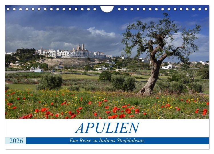Produktbild: Apulien - Eine Reise zu Italiens Stiefelabsatz (Wandkalender 2026 DIN A4 quer), CALVENDO Monatskalender