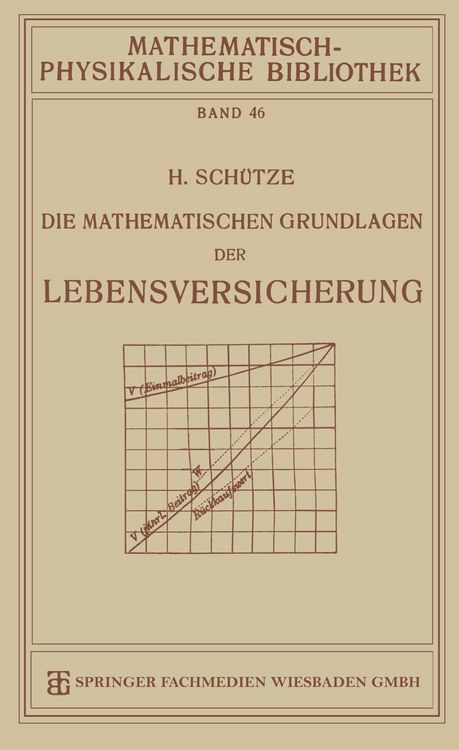 Produktbild: Die Mathematischen Grundlagen der Lebensversicherung