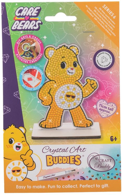 Produktbild: Craft Buddy CAFGR-32CBC059 - Crystal Art Buddies, Care Bears, Funshine Bear, gelb, Serie 6, Diamond Painting