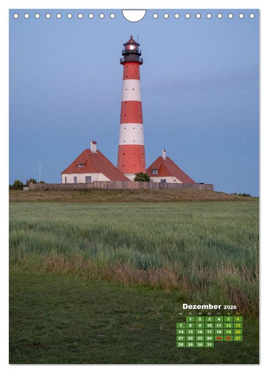 Produktbild: Westerhever - Wattwanderung in den Sonnenuntergang (Wandkalender 2026 DIN A4 hoch), CALVENDO Monatskalender