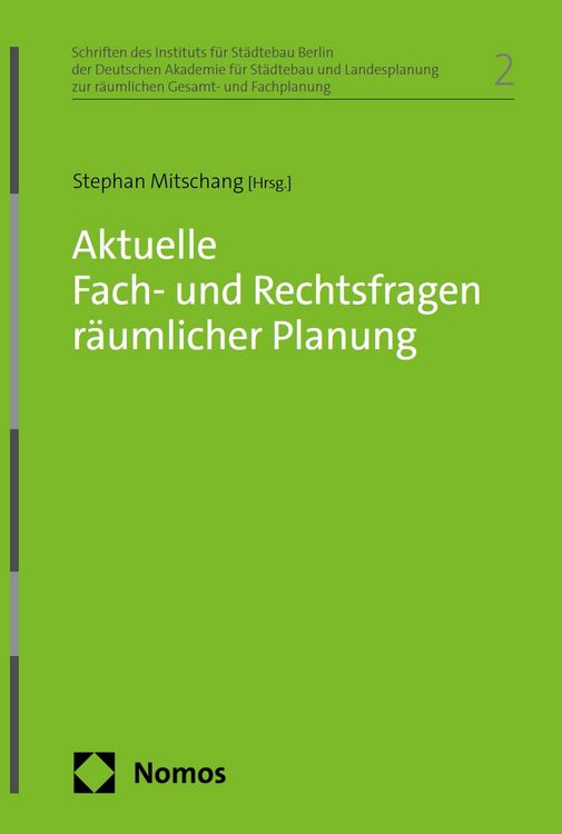 Produktbild: Aktuelle Fach- und Rechtsfragen r&auml;umlicher Planung