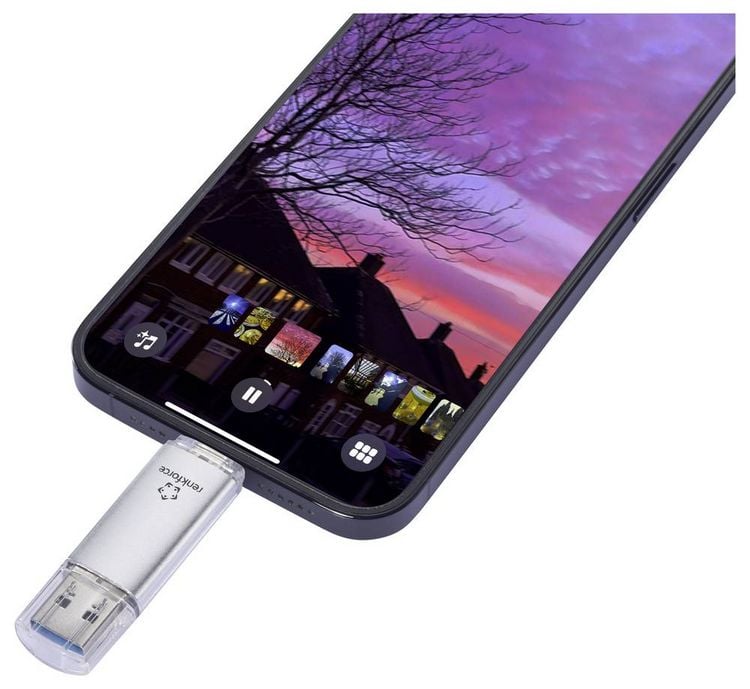 Produktbild: Renkforce RF-USBOS-230 USB-Stick 64GB Silber RF-6688140 USB-A, USB-C&reg;