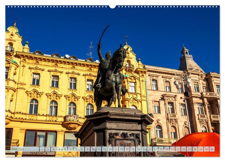 Produktbild: Zagreb - Kroatiens zauberhafte Hauptstadt (Wandkalender 2026 DIN A2 quer), CALVENDO Monatskalender