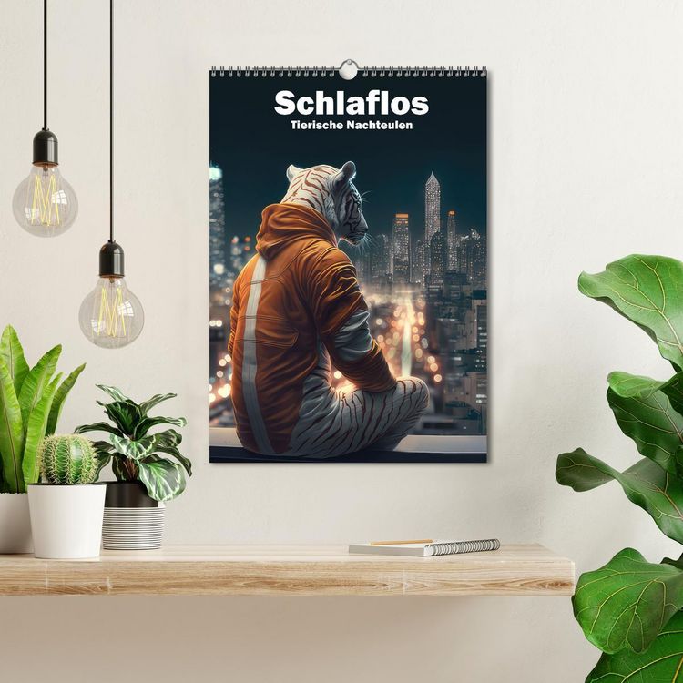 Produktbild: Schlaflos Tierische Nachteulen (Wandkalender 2026 DIN A3 hoch), CALVENDO Monatskalender