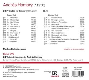 Produktbild: Andr&nbsp;s Hamary: 24 Pr'ludes for Piano
