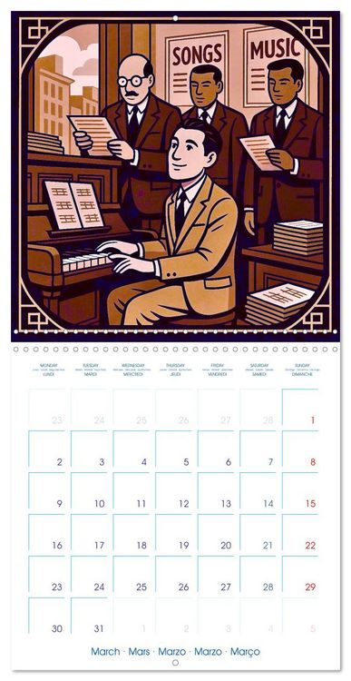 Produktbild: George Gershwin (Wall Calendar 2026 12 &times; 12 Inch) CALVENDO 12 Month Wall Calendar