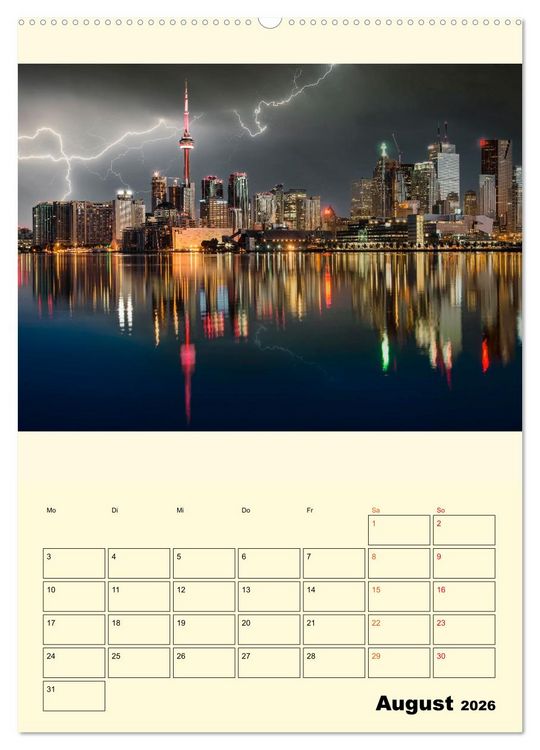 Produktbild: Metropolen im Gewitter (Wandkalender 2026 DIN A2 hoch), CALVENDO Monatskalender