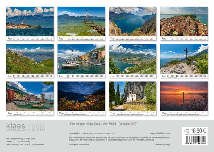 Produktbild: Gardasee 2027 Bildkalender A3 cm quer, spiralgebunden
