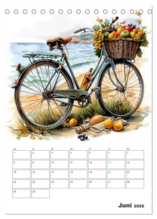Produktbild: Fahrradpoesie (Tischkalender 2026 DIN A5 hoch), CALVENDO Monatskalender