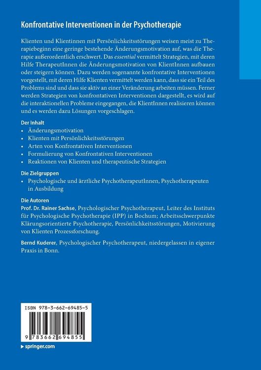 Produktbild: Konfrontative Interventionen in der Psychotherapie