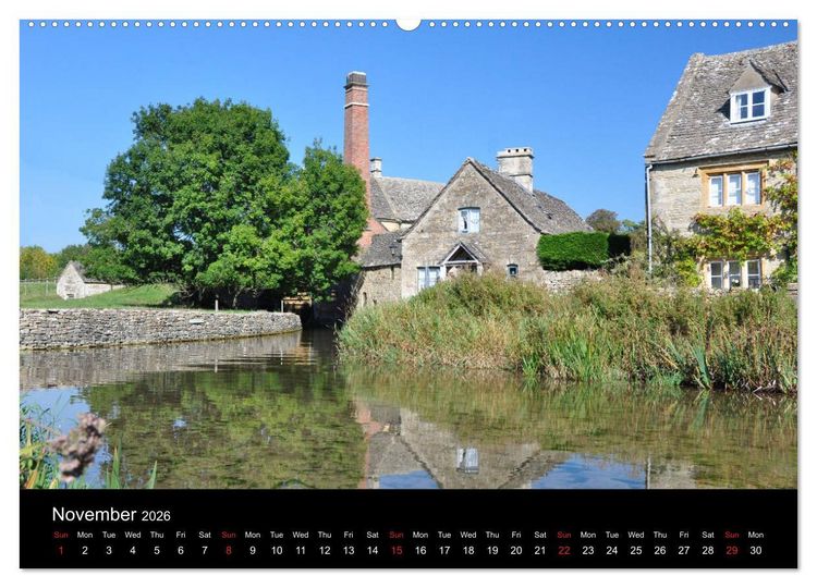 Produktbild: Cotswold Cottages (High Quality Premium Wall Calendar 2026 DIN A2 landscape),CALVENDO 12 Month Wall Calendar