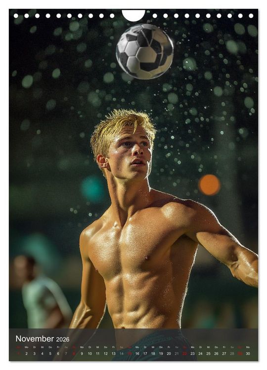 Produktbild: SEXY JUNGS - Nackte Haut beim Fu&szlig;ball (Wandkalender 2026 DIN A4 hoch), CALVENDO Monatskalender