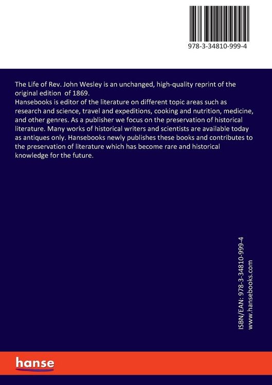Produktbild: The Life of Rev. John Wesley