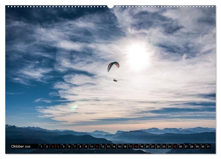 Produktbild: Paragliding - die Faszination des Fliegens (Wandkalender 2026 DIN A2 quer), CALVENDO Monatskalender