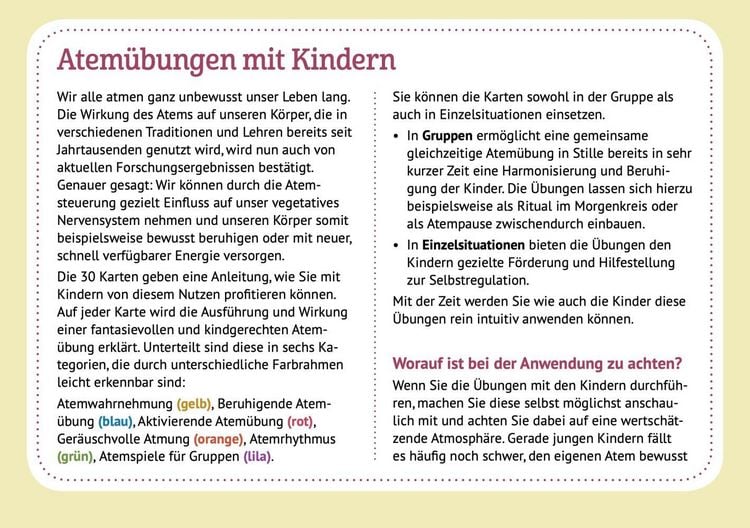 Produktbild: 30 Atem&uuml;bungen f&uuml;rs Kinderyoga