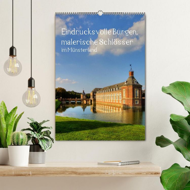 Produktbild: Eindrucksvolle Burgen, malerische Schl&ouml;sser im M&uuml;nsterland (Wandkalender 2026 DIN A2 hoch), CALVENDO Monatskalender