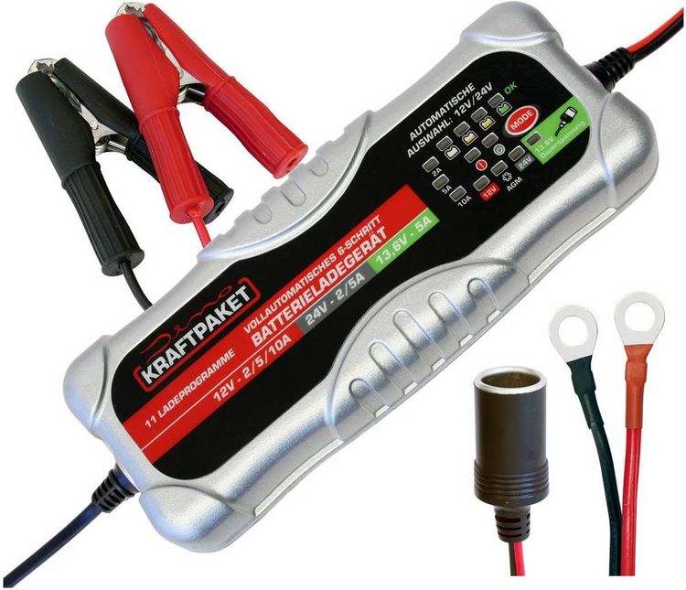 Produktbild: Dino KRAFTPAKET 136302 Automatikladeger&auml;t, Batterie Ladungsausgleicher, Kfz-Ladeger&auml;t 10 A, 5 A, 2 A