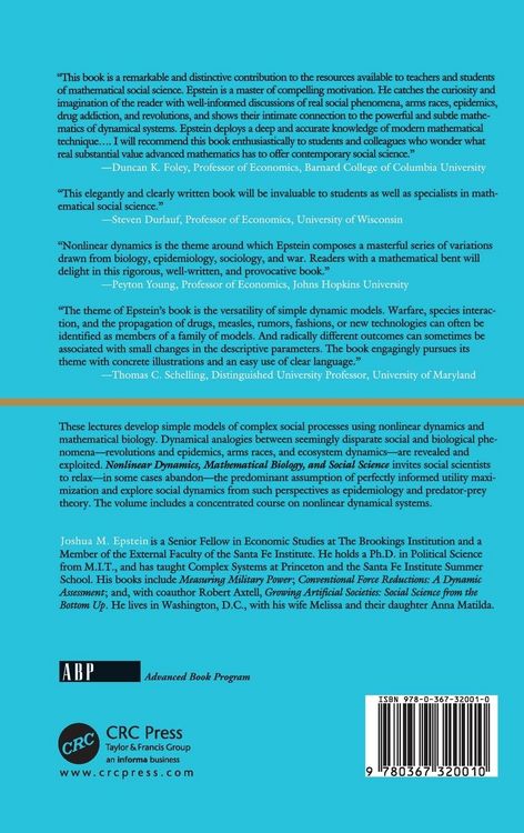 Produktbild: Nonlinear Dynamics, Mathematical Biology, And Social Science