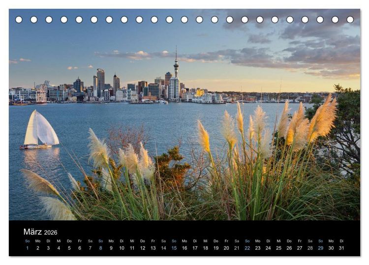 Produktbild: Traumziel Neuseeland 2026 (Tischkalender 2026 DIN A5 quer), CALVENDO Monatskalender