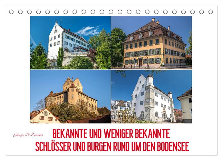 Produktbild: Bekannte und weniger bekannte Schl&ouml;sser und Burgen rund um dem Bodensee (Tischkalender 2026 DIN A5 quer), CALVENDO Monatskalender