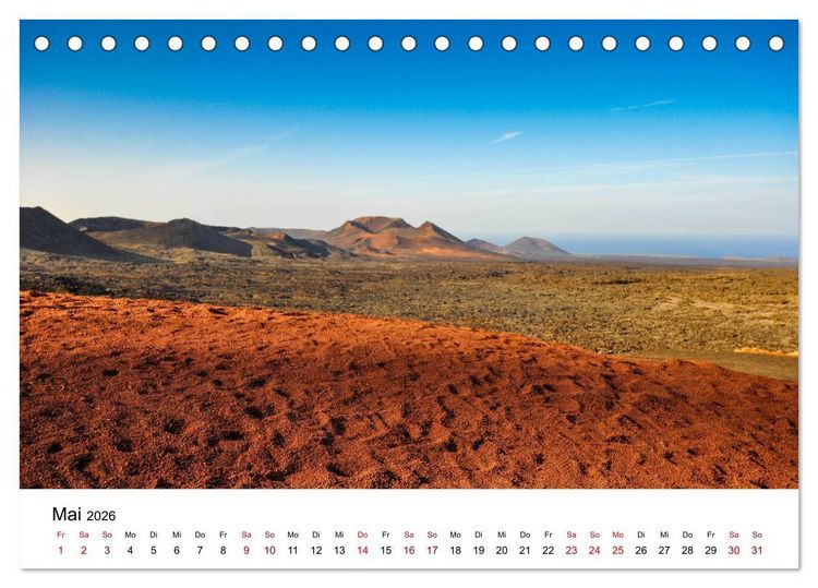 Produktbild: Lanzarote - Die Farben der Natur (Tischkalender 2026 DIN A5 quer), CALVENDO Monatskalender