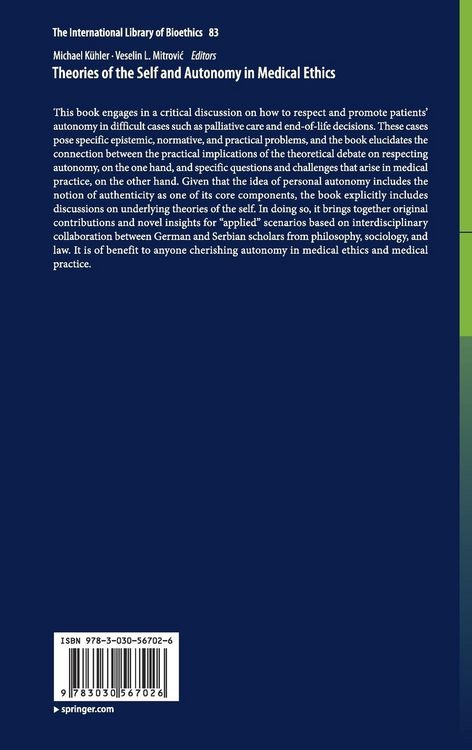 Produktbild: Theories of the Self and Autonomy in Medical Ethics
