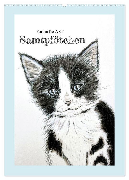 Produktbild: PortraiTierART Samtpf&ouml;tchen (Wandkalender 2026 DIN A2 hoch), CALVENDO Monatskalender