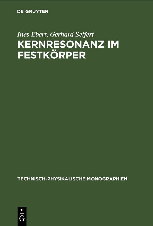 Produktbild: Kernresonanz im Festk&ouml;rper