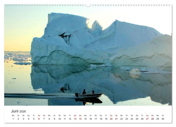 Produktbild: Gr&ouml;nland Bizarre Eiswelt um Ilulissat (hochwertiger Premium Wandkalender 2026 DIN A2 quer), Kunstdruck in Hochglanz