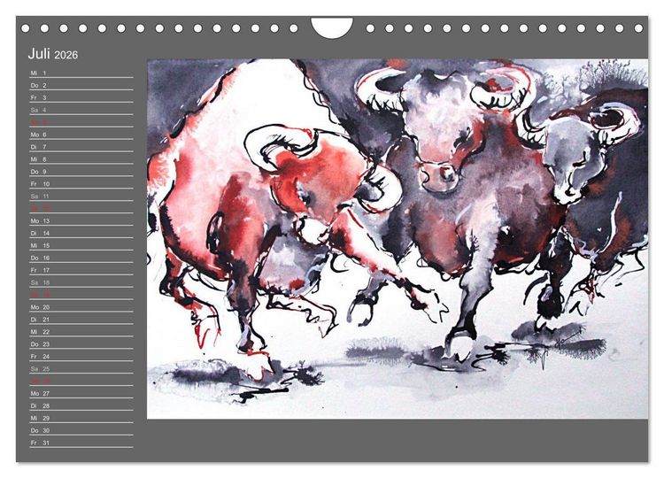 Produktbild: Sternbild Stier (Wandkalender 2026 DIN A4 quer), CALVENDO Monatskalender
