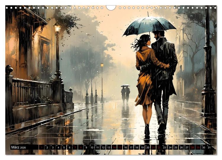 Produktbild: Nostalgische Romanzen - Liebe, Lust und Leidenschaft (Wandkalender 2026 DIN A3 quer), CALVENDO Monatskalender