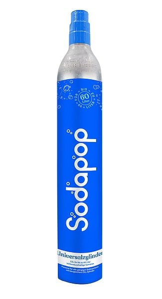 Produktbild: SODAPOP Wassersprudler Logan matt schwarz, 2x 850ml + 1x 600ml Glasflaschen + 1x CO&sup2; Zylinder