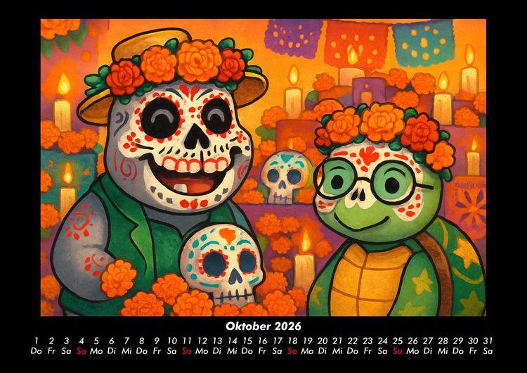 Produktbild: Sash & Taz - Abenteuer in Mexiko 2026 Fotokalender DIN A3