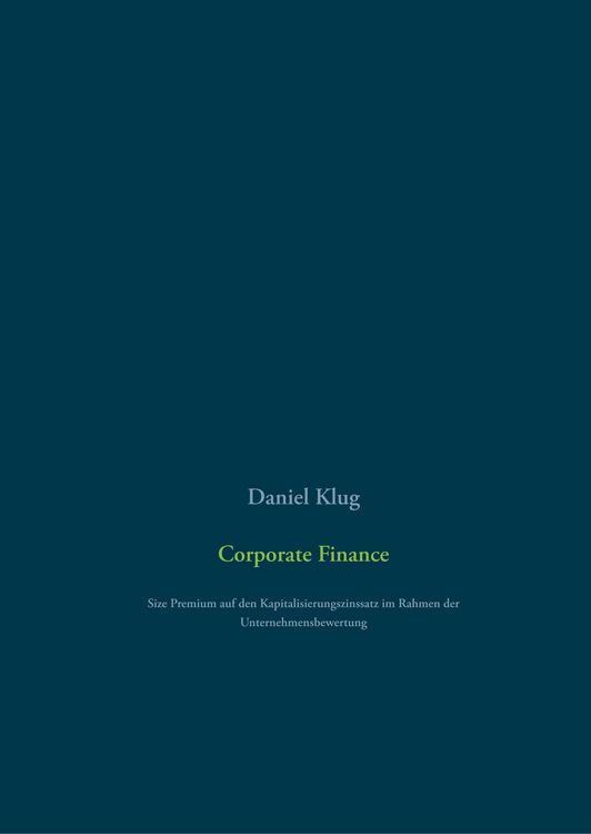 Produktbild: Corporate Finance