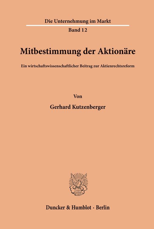 Produktbild: Mitbestimmung der Aktion&auml;re.