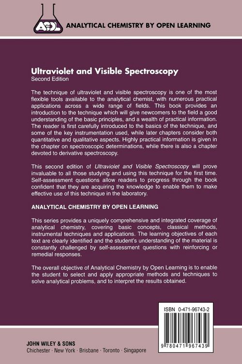 Produktbild: Ultraviolet and Visible Spectroscopy
