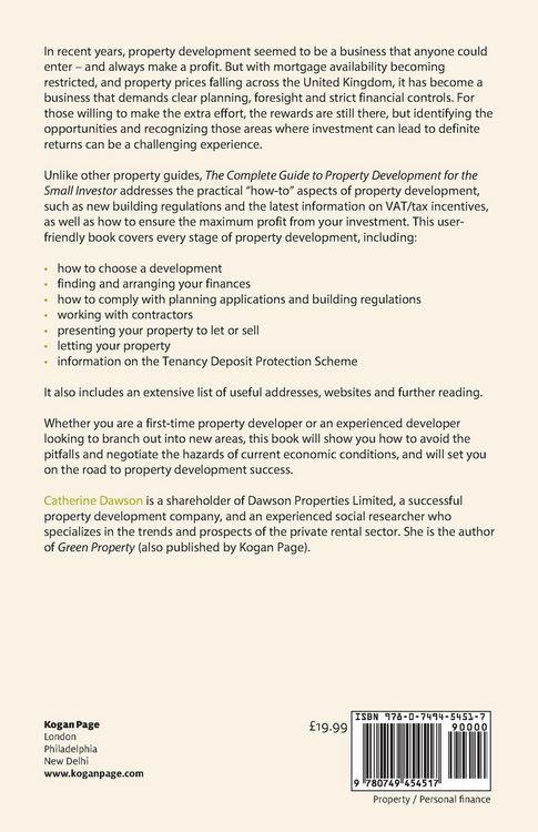 Produktbild: The Complete Guide to Property Development for the Small Investor