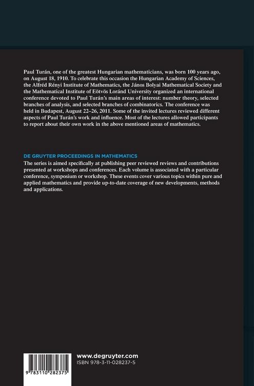 Produktbild: Number Theory, Analysis, and Combinatorics