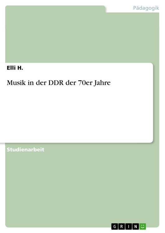 Produktbild: Musik in der DDR der 70er Jahre