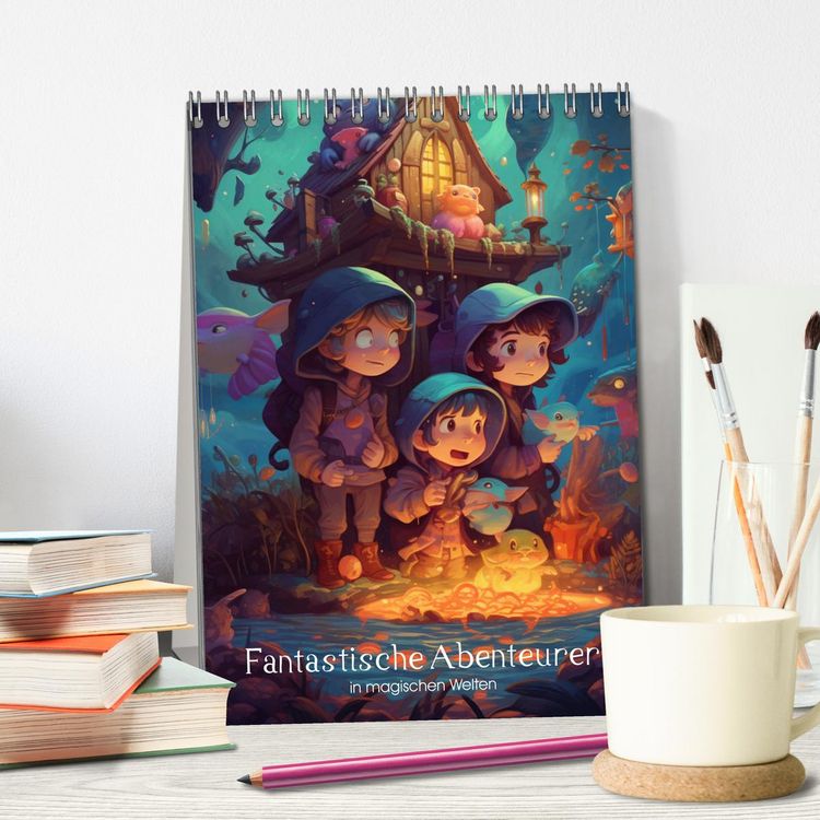 Produktbild: Fantastische Abenteurer in magischen Welten (Tischkalender 2026 DIN A5 hoch), CALVENDO Monatskalender
