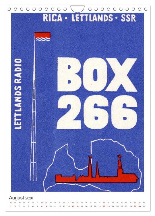 Produktbild: Radio Nostalgie - Empfangsbest&auml;tigungskarten internationaler Rundfunkstationen (Wandkalender 2026 DIN A4 hoch), CALVENDO Monatskalender