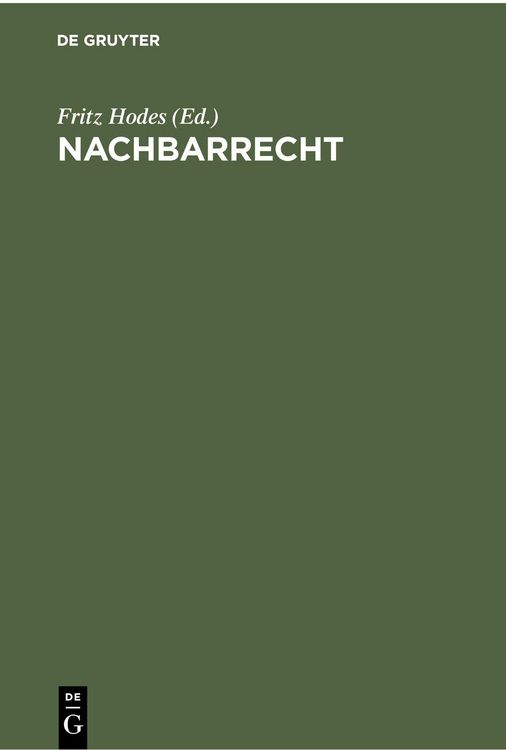 Produktbild: Nachbarrecht