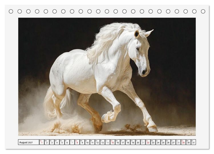 Produktbild: Spanische Eleganz. Edle Schimmel auf dem Gest&uuml;t (Tischkalender 2027 DIN A5 quer), CALVENDO Monatskalender